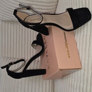 KAYLEEN By Los Angeles Black Suede Heels